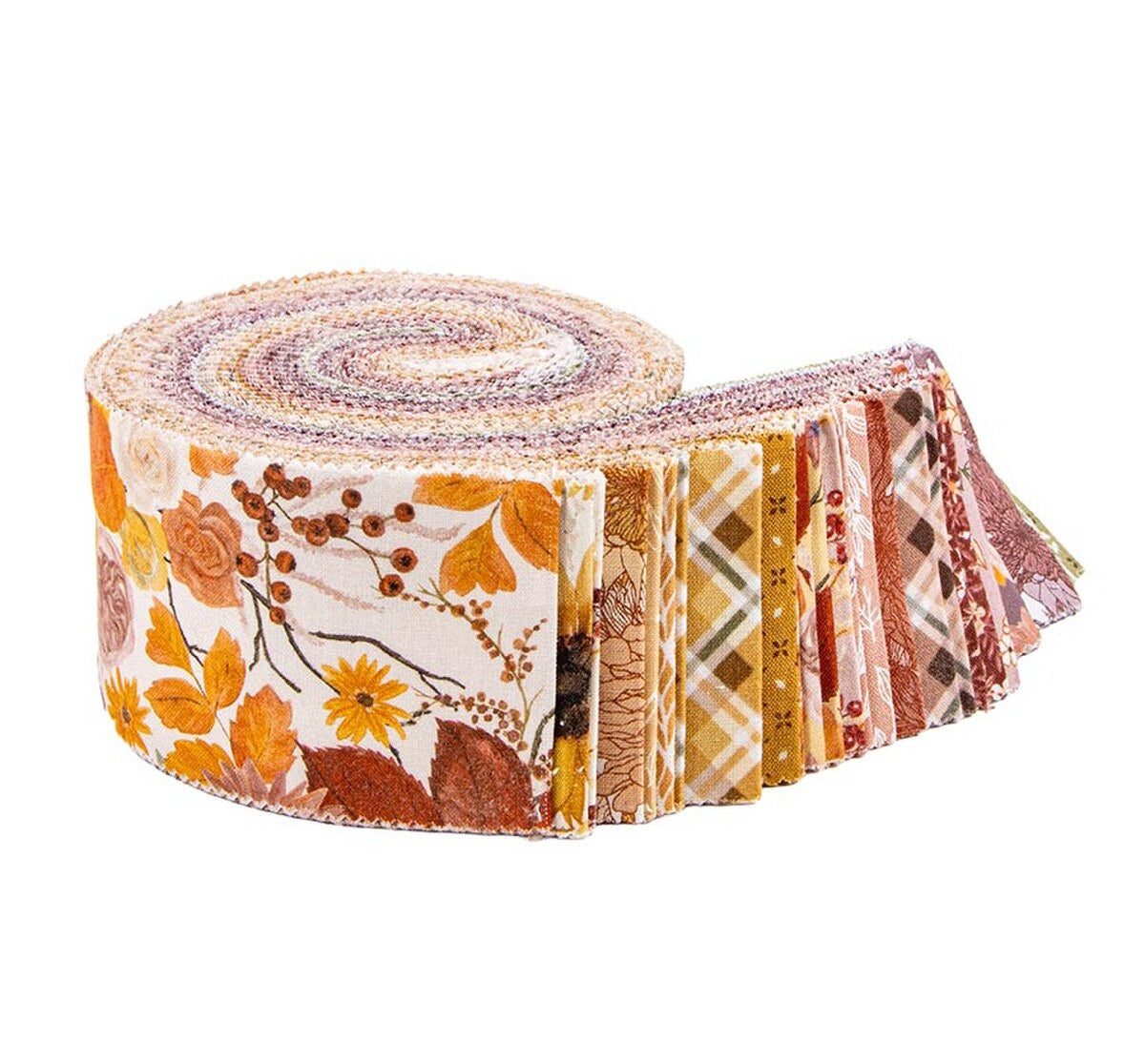 Fabric Riley Blake Precuts Evening on the Prairie 40pc 2.5" Rolie Polie Strip Roll RP-16740-40