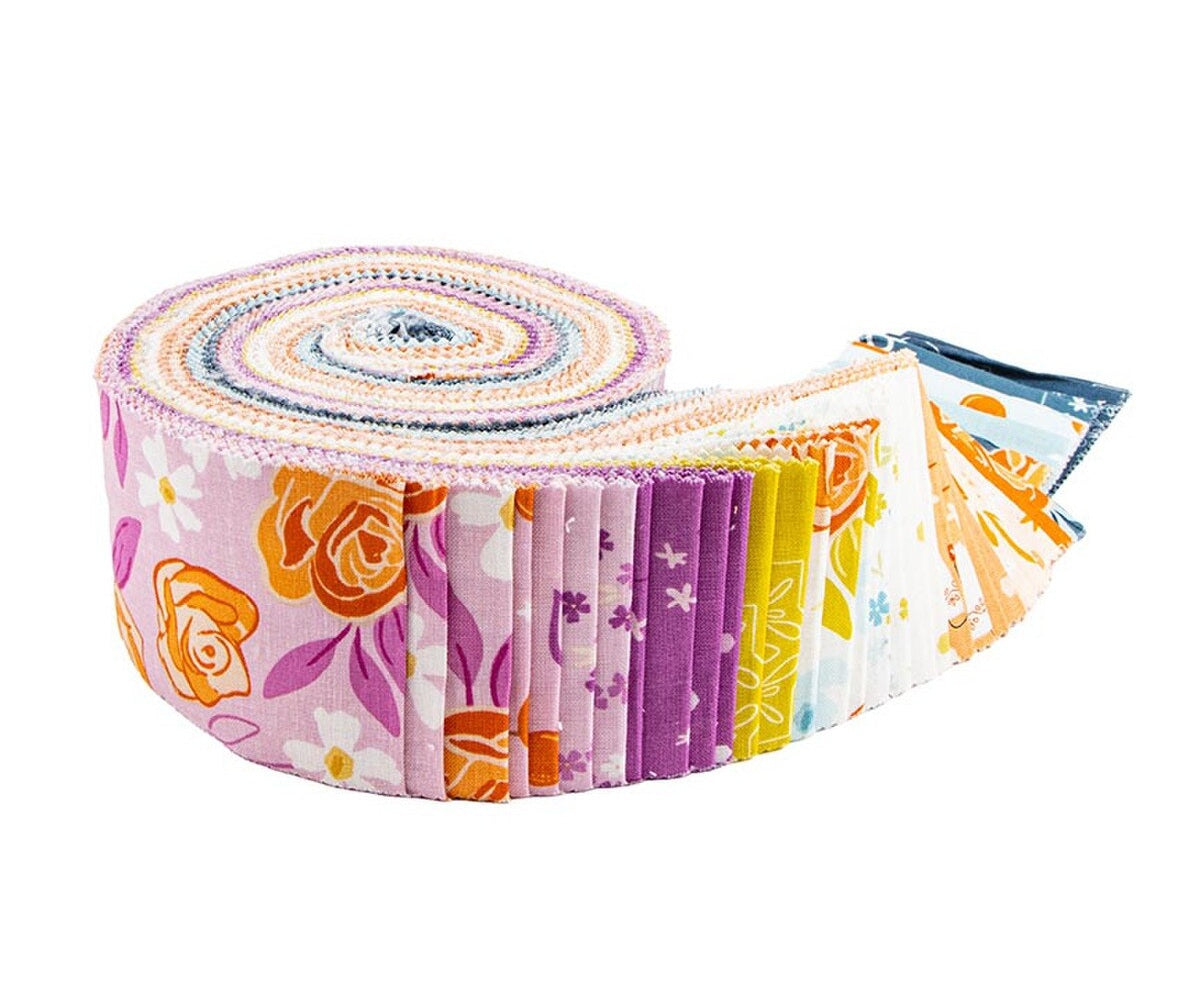 Fabric Riley Blake Homage 2.5" Strip Rolie Polie RP-17220-40