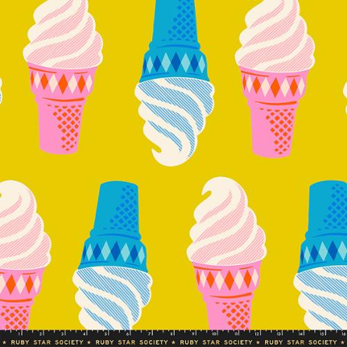 Fabric Ruby Star Society Golden Hour Cake Cone Sparkle Mart 108" Wide Back  by the Quarter Yard RS0124-13