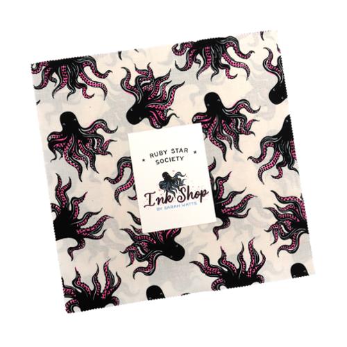 Fabric Ruby Star Society Precuts Ink Shop Layer Cake RS2139LC