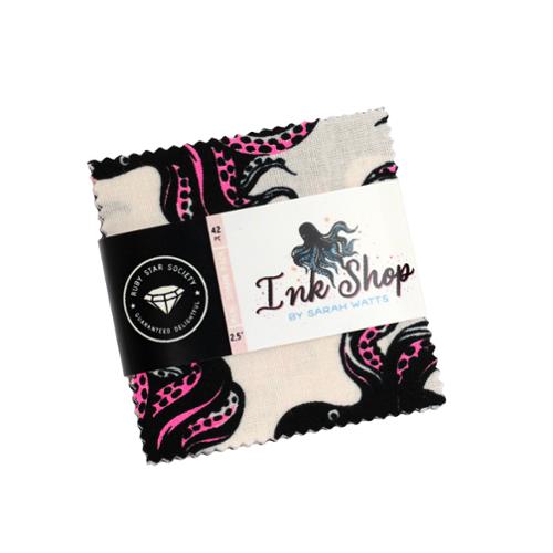 Fabric Ruby Star Society Precuts Ink Shop Mini Charm Pack RS2139MC