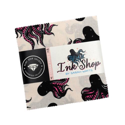 Fabric Ruby Star Society Precuts Ink Shop Charm Pack RS2139PP