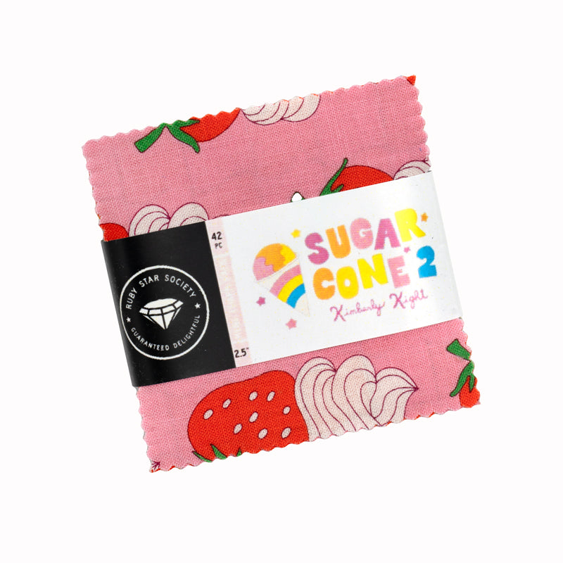 Fabric Ruby Star Society Precuts Sugar Cone 2 2.5" Mini Charm Pack RS3107MC