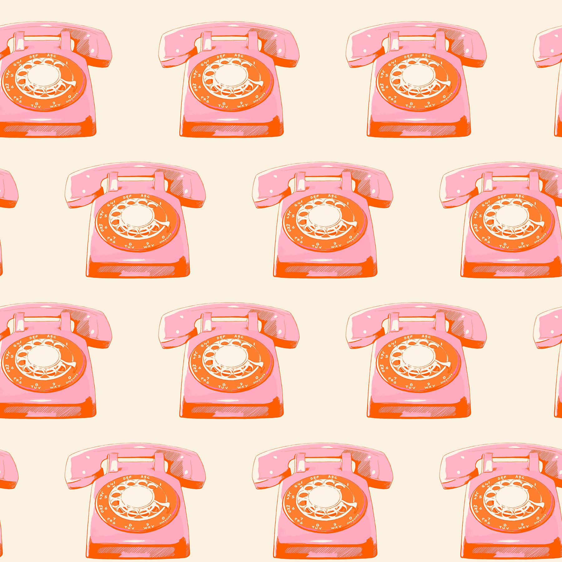 Fabric Ruby Star Society Natural Telephones Sparkle Mart by the Quarter Yard RS0121-11