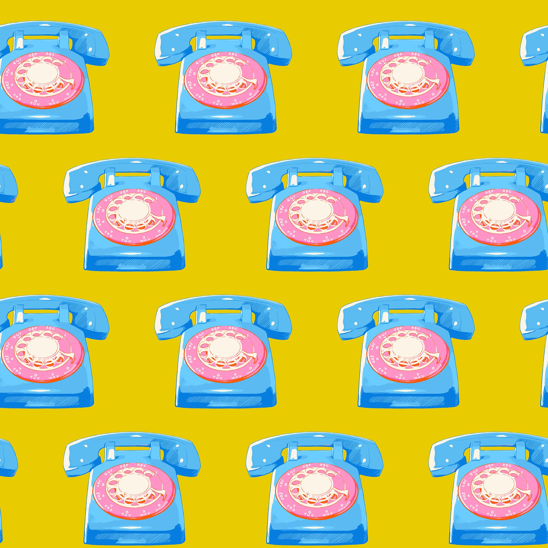 Fabric Ruby Star Society Golden Hour Telephones Sparkle Mart by the Quarter Yard RS0121-15