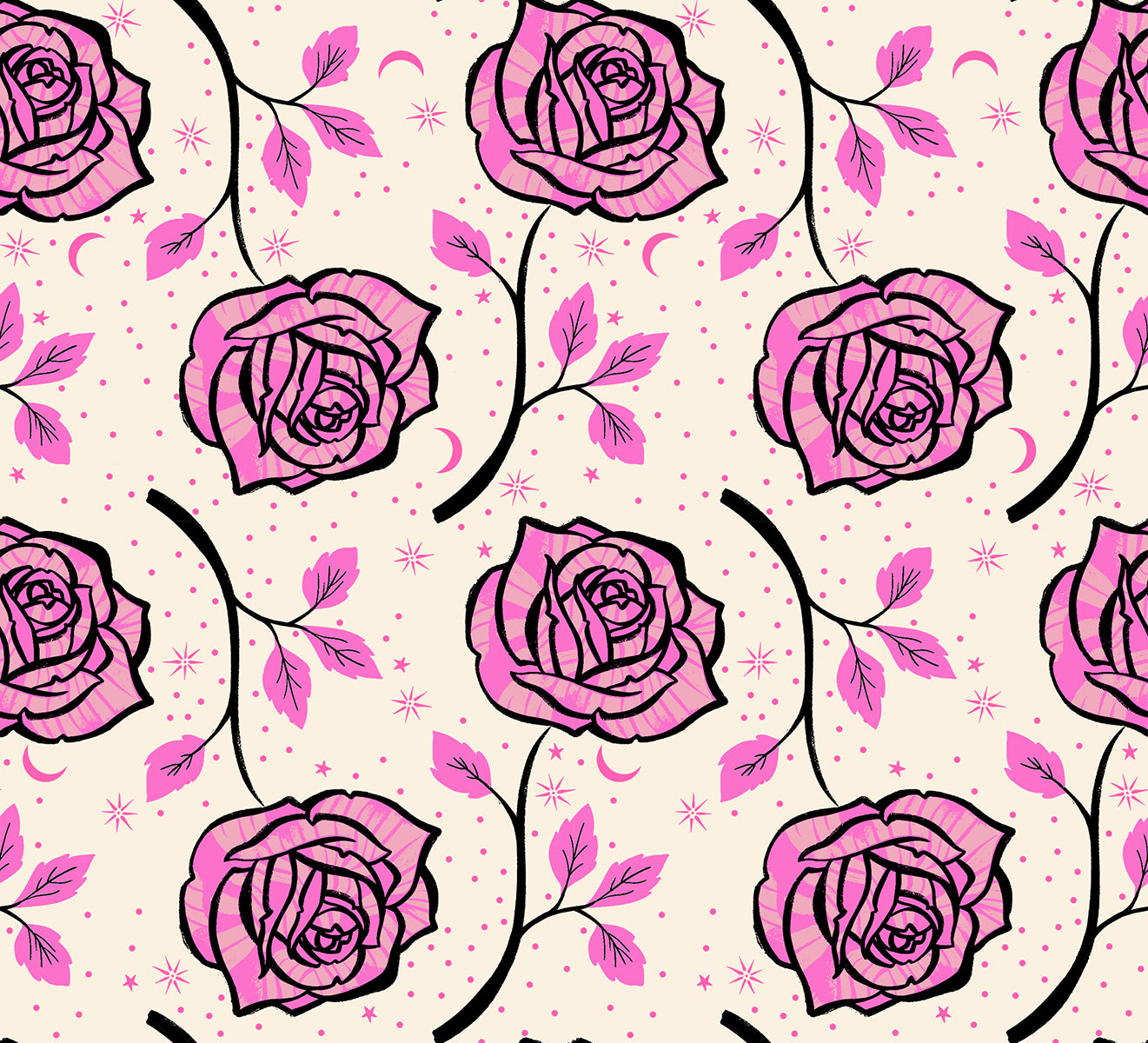 Fabric Ruby Star Society Lipstick Ink Rose Ink Shop by the Quarter Yard RS2139-12