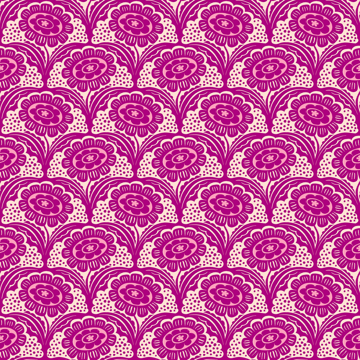 Fabric Ruby Star Society Cheshire Scallop Flower Ink Shop by the Quarter Yard RS2140-12