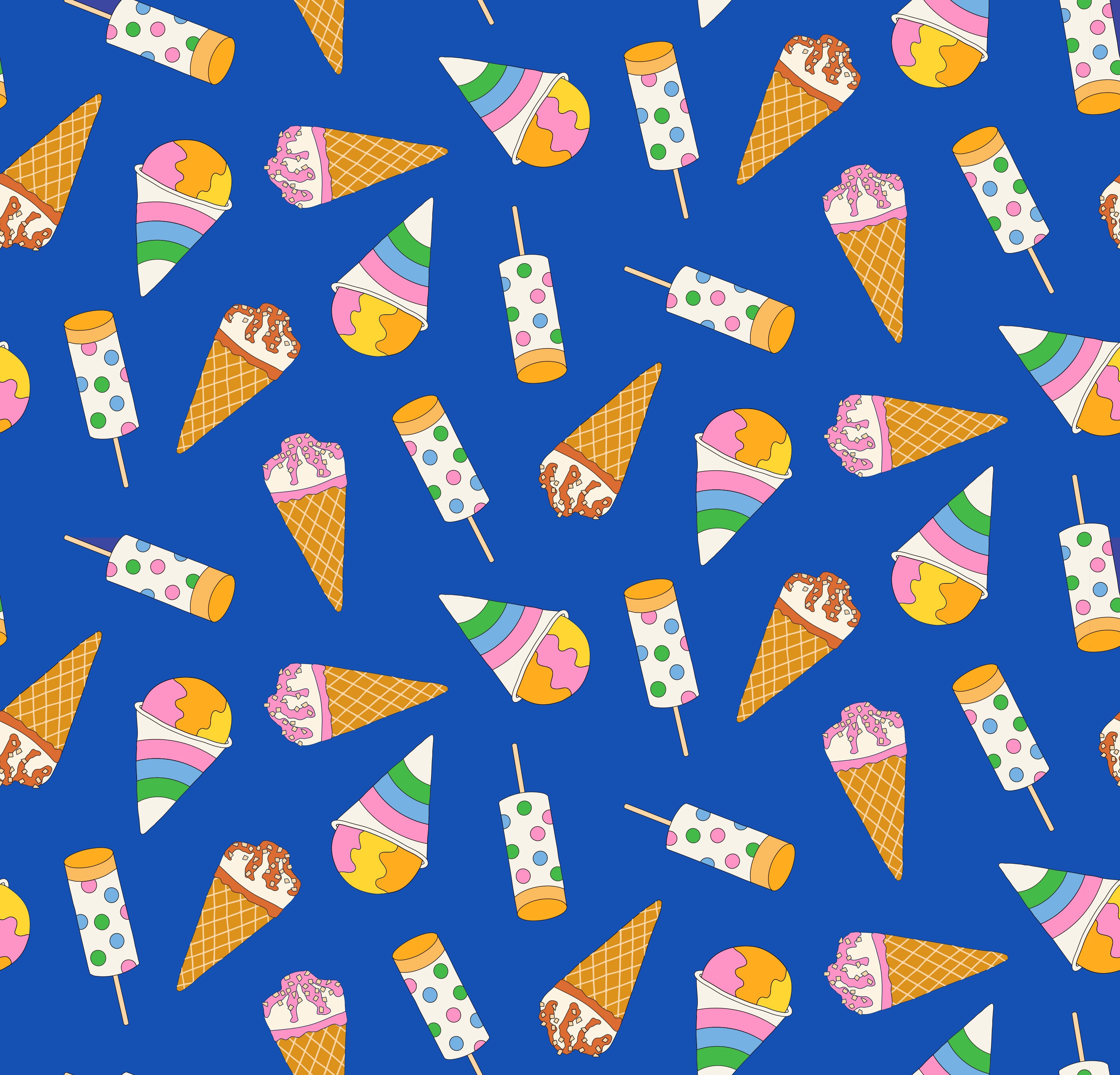 Fabric Ruby Star Society Blue Ribbon Treat Toss Sugar Cone 2 by the Quarter Yard RS3108-15