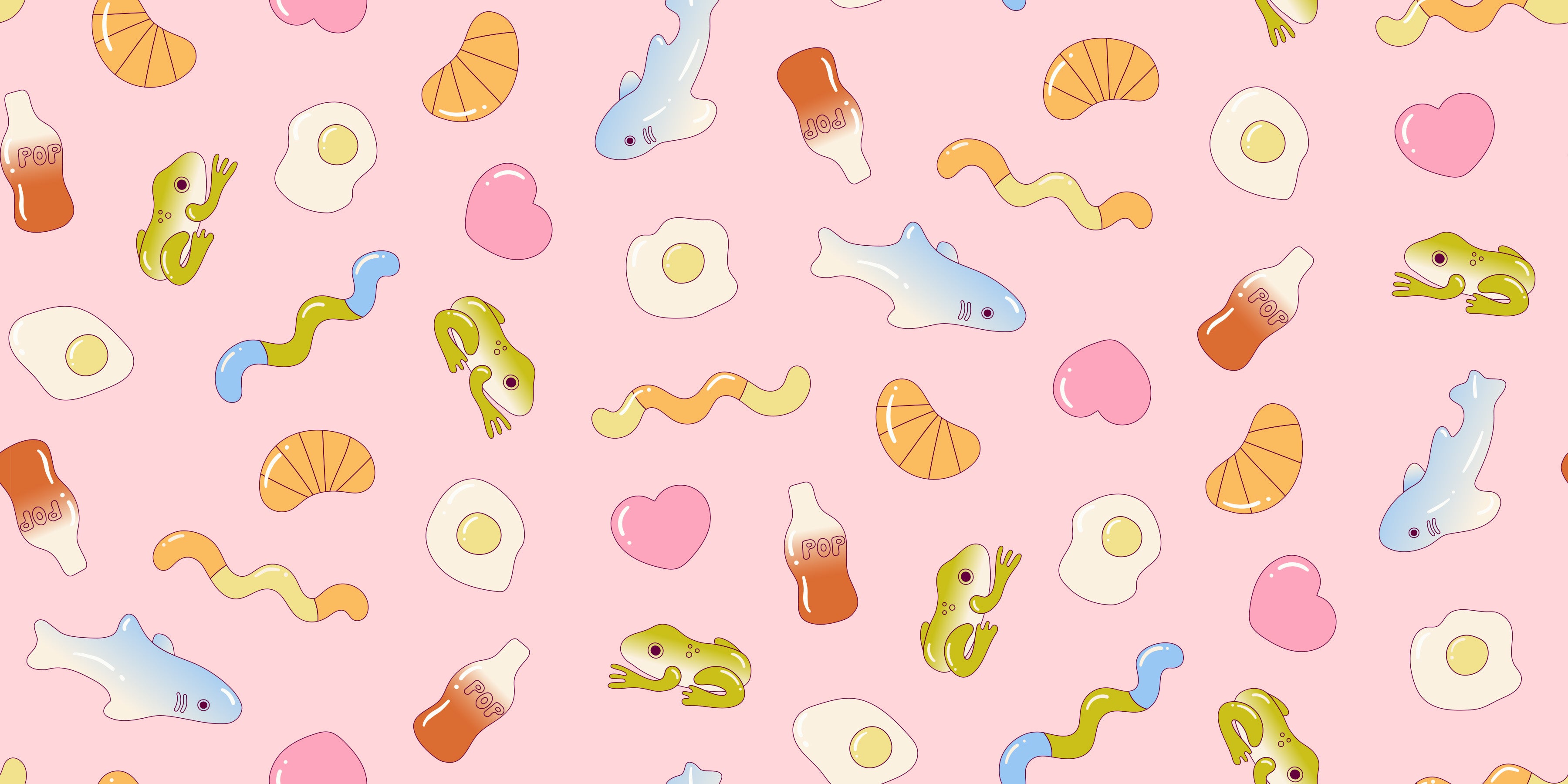 Fabric Ruby Star Society Cotton Candy Gummies Sugar Cone 2 by the Quarter Yard RS3109-11
