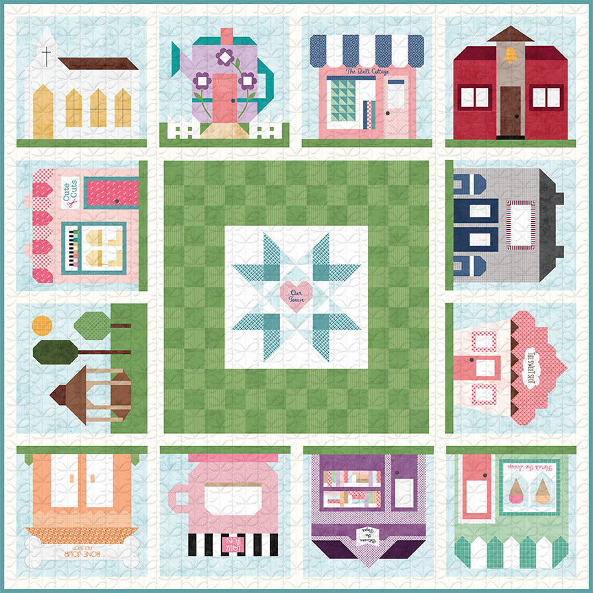 Riley Blake Designs 2026 Our Town Block of the Month Quilt