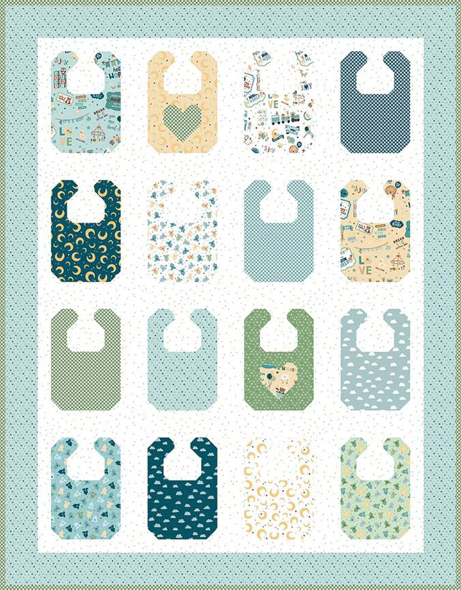 Riley Blake Designs Bluebird Patterns Baby Bib Quilt Pattern P100-BABYBIB