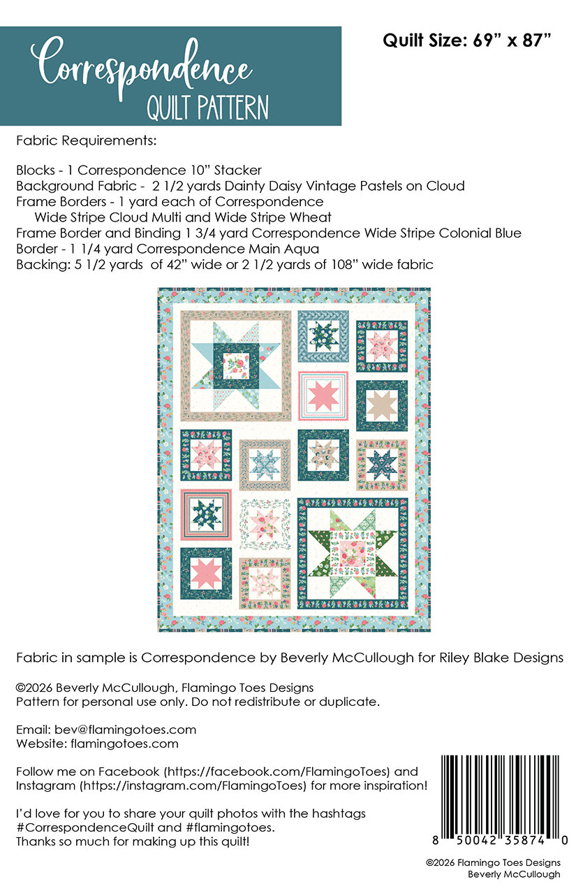 Riley Blake Designs Correspondence Quilt Pattern P138-CORRESPONDENCE