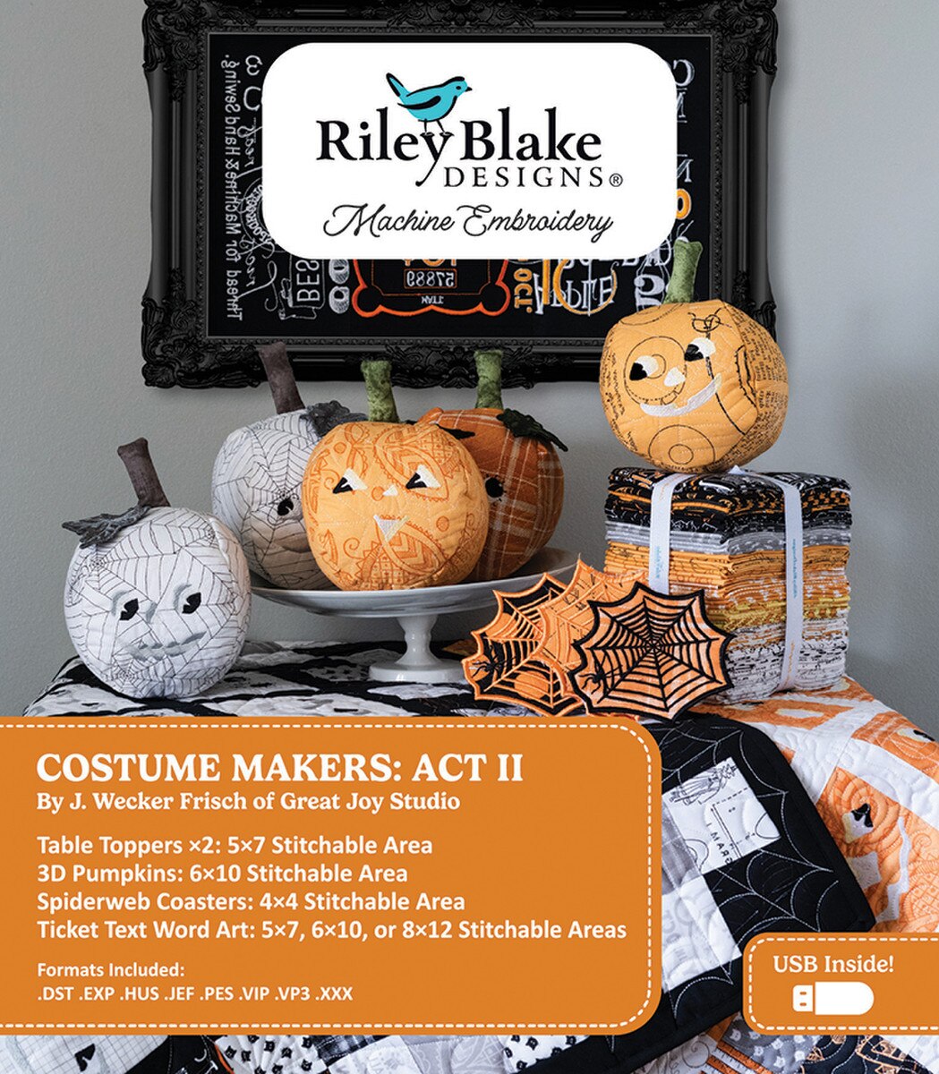 Riley Blake Designs Costumer Makers Act II Machine Embroidery Projects ...