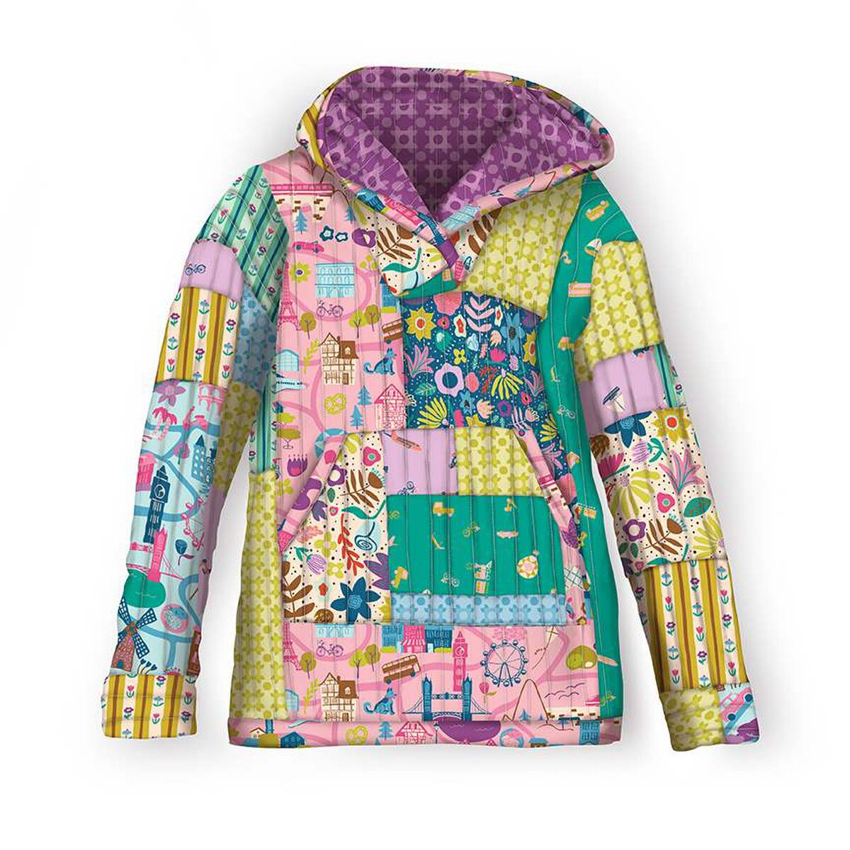 Riley Blake Designs Dancing Daisies Quilted Hoodie Pattern P191-DANCINGDAISIES