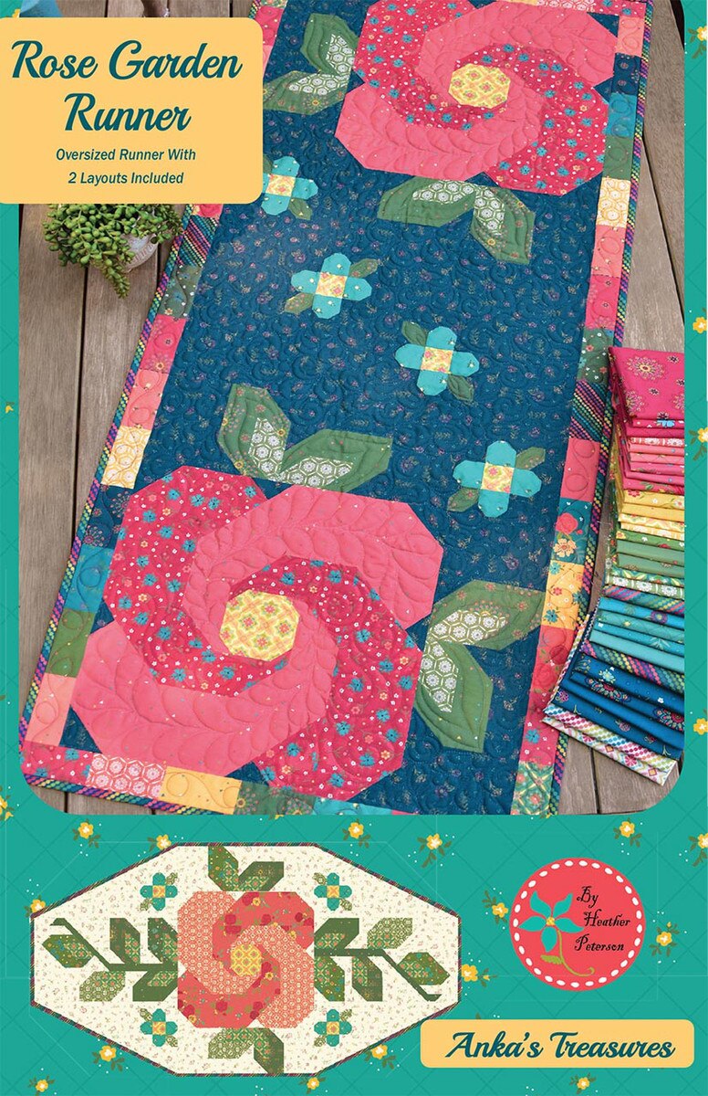 Riley Blake Designs Heather Peterson Rose Garden Runner Pattern P154-ROSEGARDEN