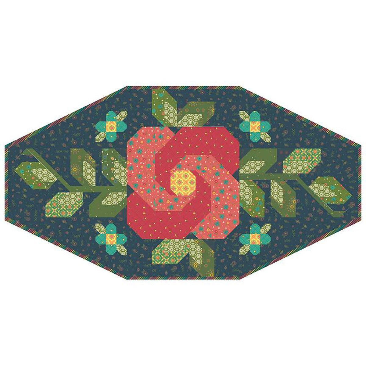 Riley Blake Designs Heather Peterson Rose Garden Runner Pattern P154-ROSEGARDEN