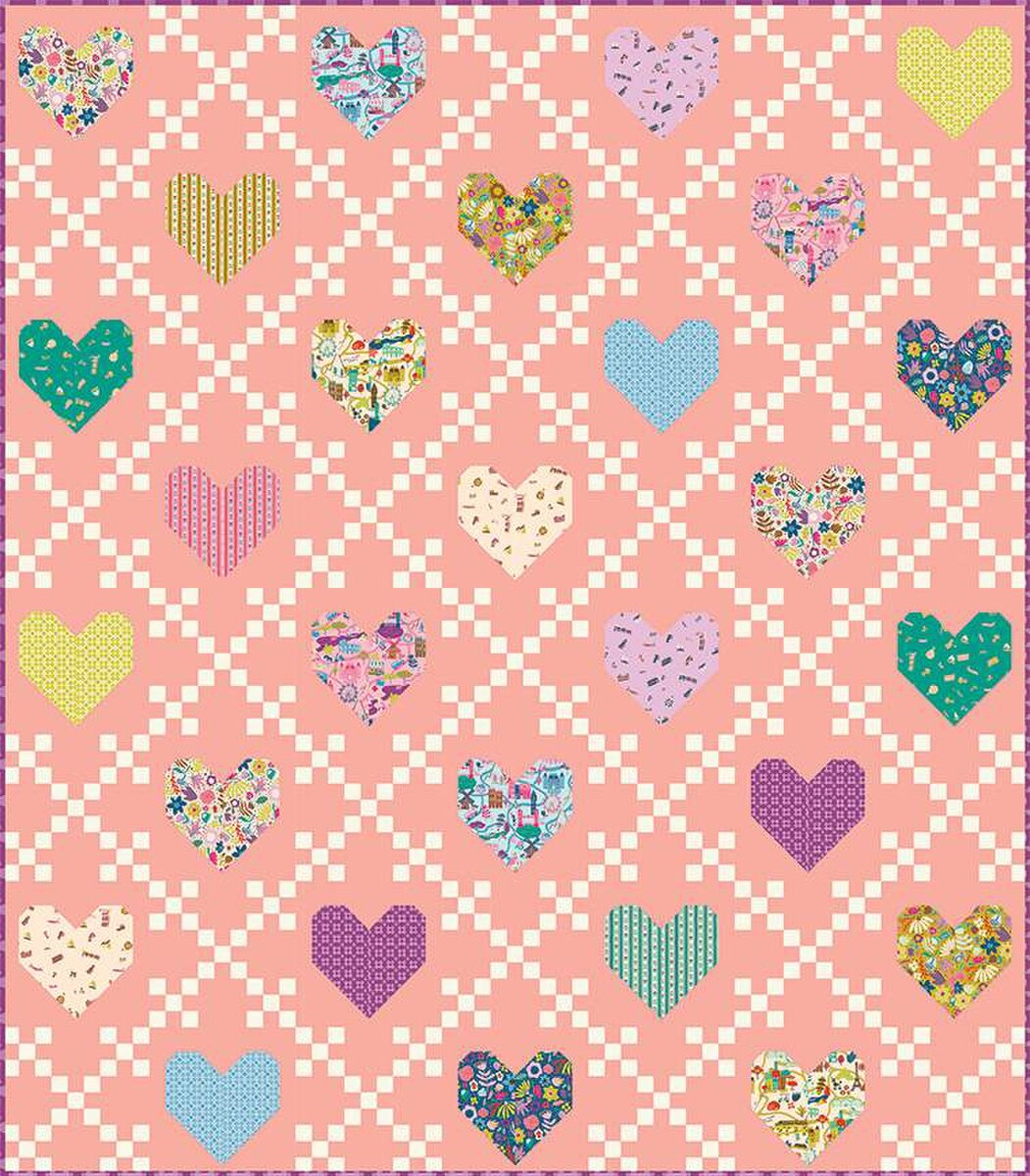 Riley Blake Designs Heirloom Hearts Quilt Pattern P249-HEIRLOOMHEARTS