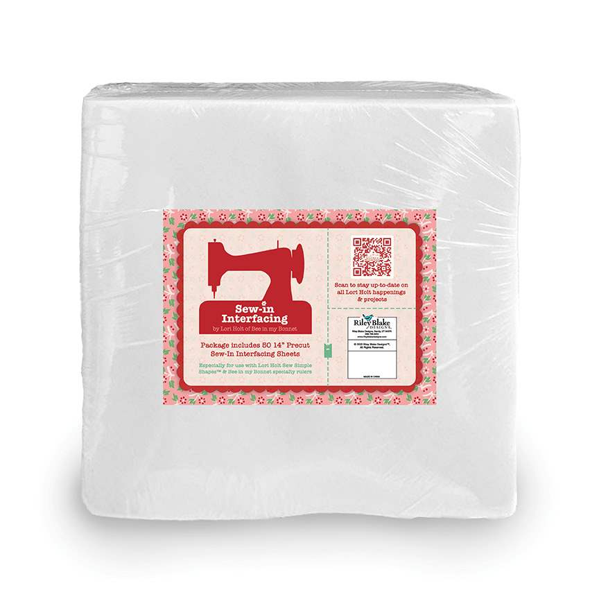 Riley Blake Designs Lori Holt 14" Sew-in Interfacing Sheets 50ct ST-34006