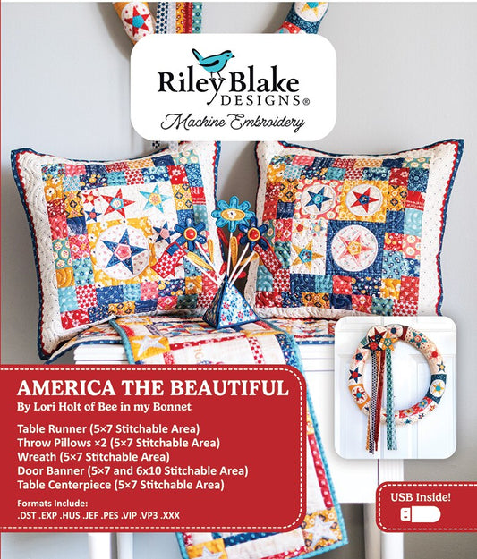 Riley Blake Designs Lori Holt America the Beautiful Machine Embroidery ...