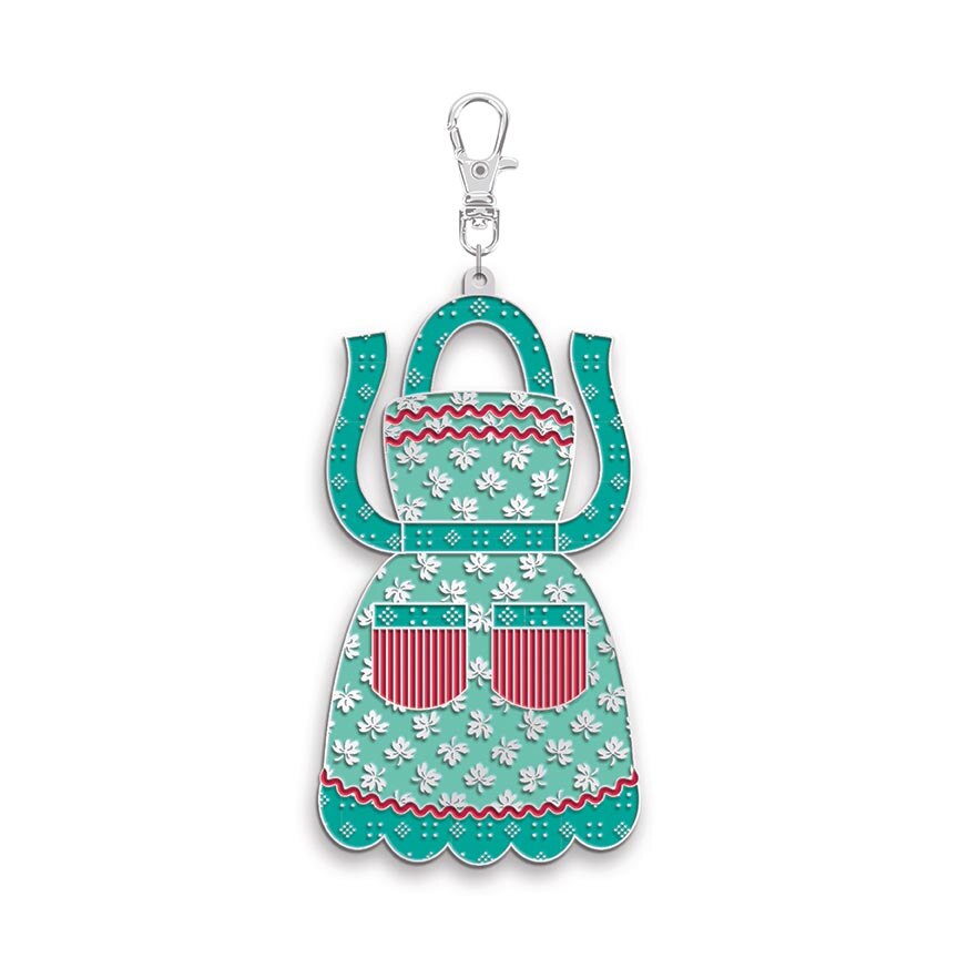 Keychain apron with a pattern on a white background