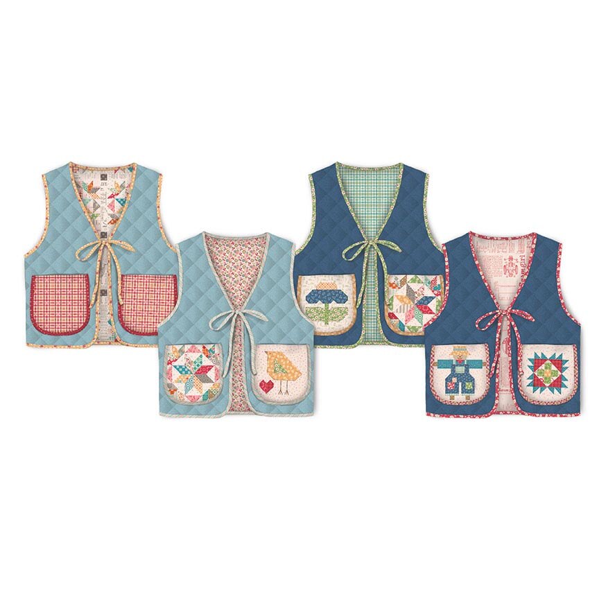 Riley Blake Designs Lori Holt Farmer's Daughter Quilted Vest Pattern P120-QUILTEDVEST