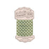 A package of Bias Tape Vintage Trim in sage green, featuring a spool of double-folded 3/8 inch tape with a decorative paper header card.
