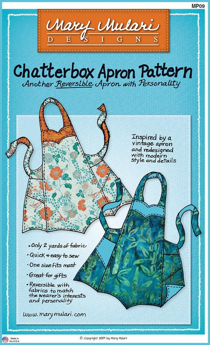 Riley Blake Designs Mary Mular Chatterbox Apron Pattern P105-CHATTERBOXAPRON