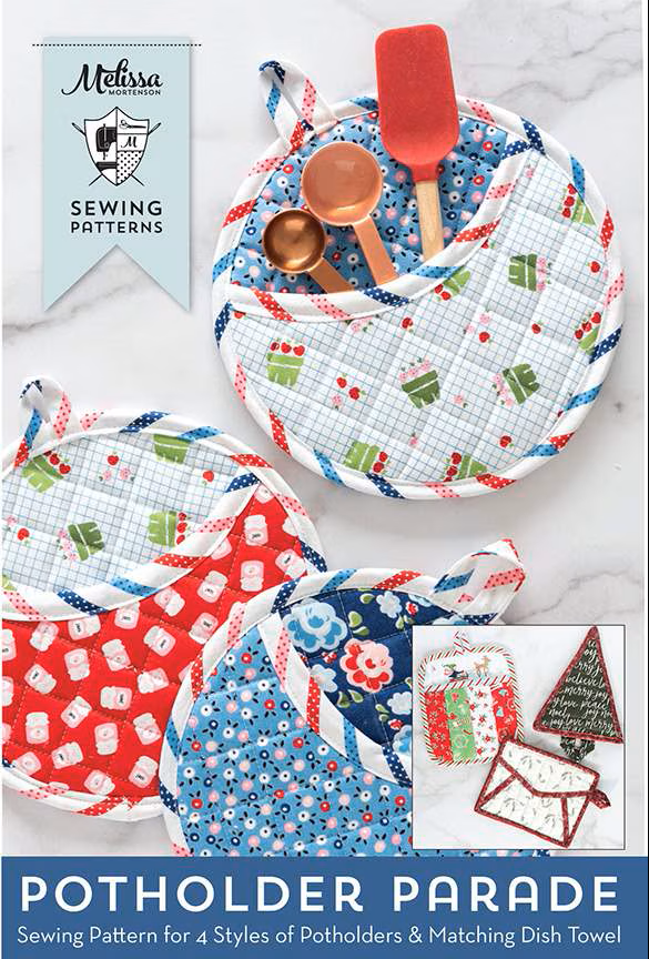 Riley Blake Designs Melissa Mortenson Potholder Parade Project Pattern P115-POTHOLDERPARADE