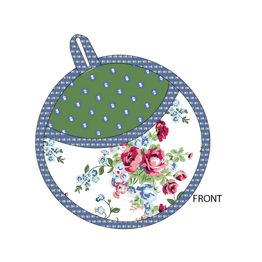 Riley Blake Designs Melissa Mortenson Potholder Parade Project Pattern P115-POTHOLDERPARADE