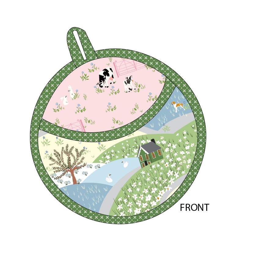 Riley Blake Designs Melissa Mortenson Potholder Parade Project Pattern P115-POTHOLDERPARADE