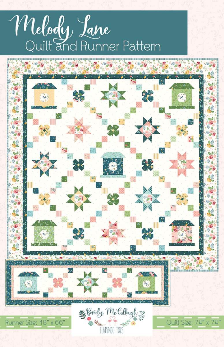 Riley Blake Designs Melody Lane Quilt and Runner Pattern P138-MELODYLANE