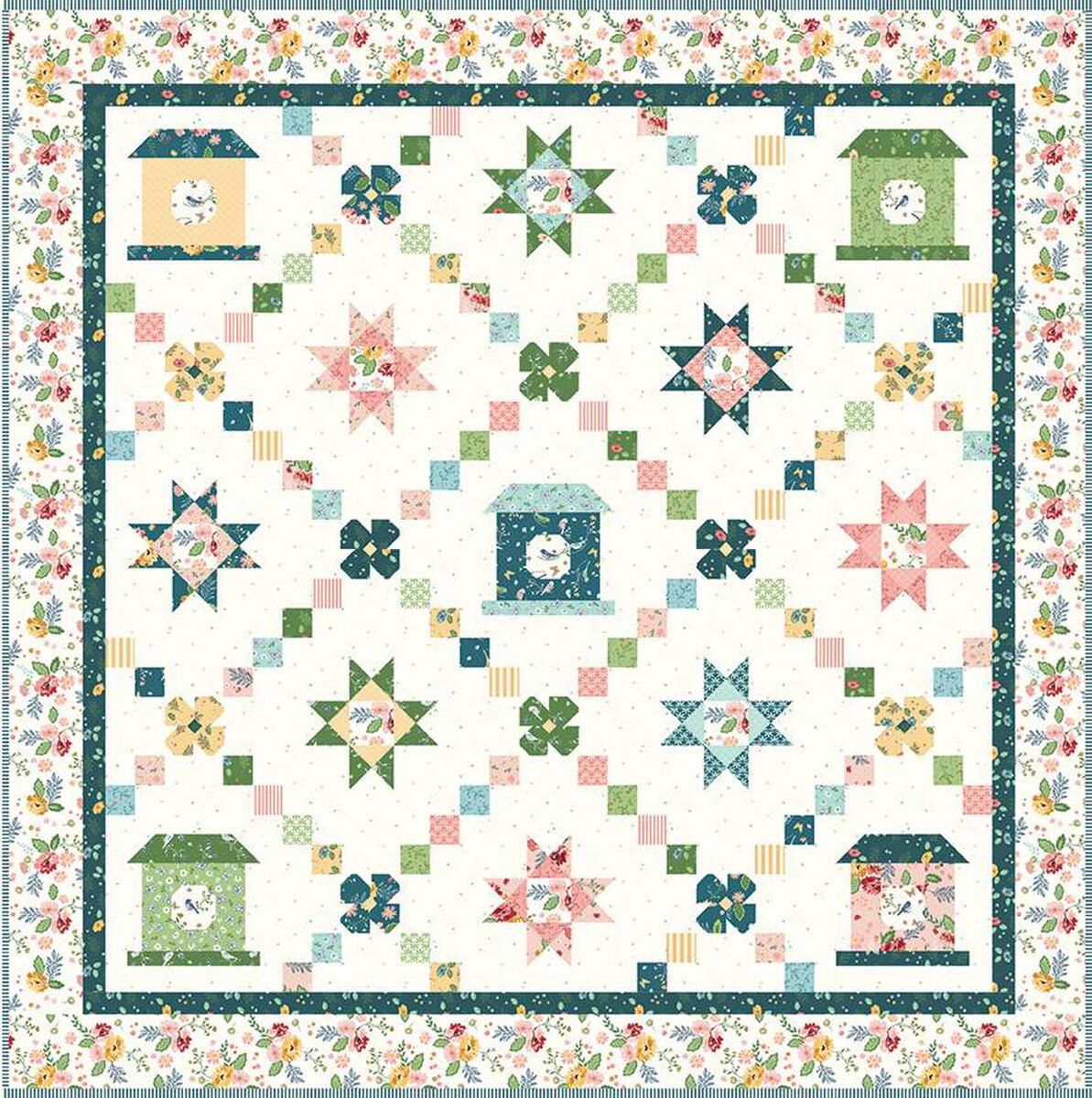 Riley Blake Designs Melody Lane Quilt and Runner Pattern P138-MELODYLANE
