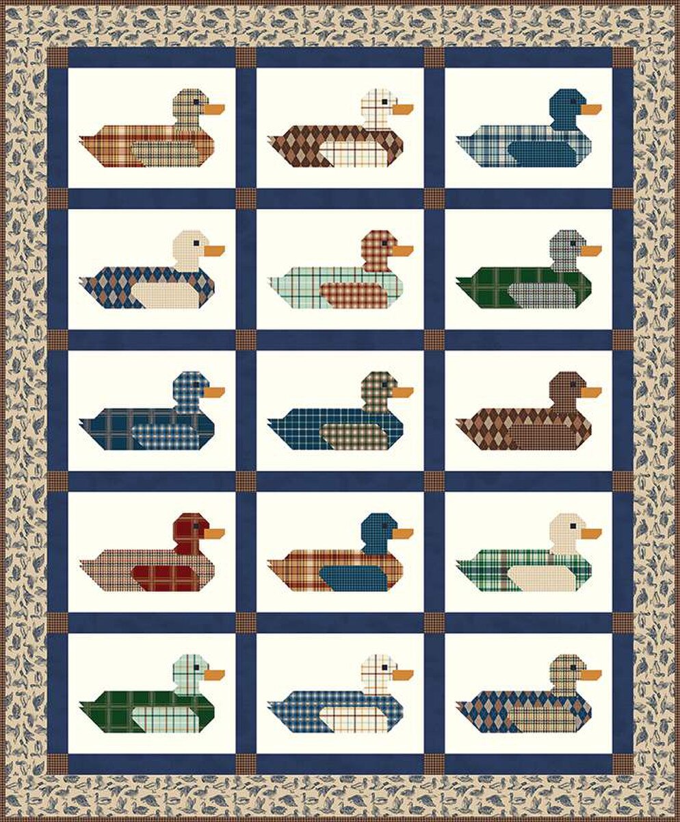 Riley Blake Designs Plaid Mallards Quilt Pattern P100-MALLARDS