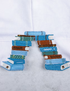 Decorative letter 'P' made of books on a white background
