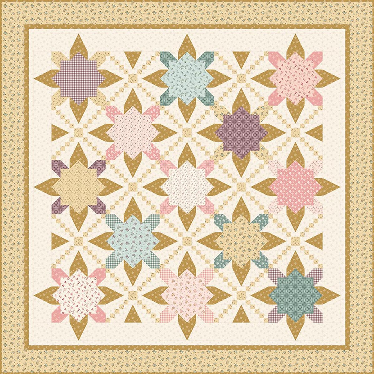 Riley Blake Designs Sandy Gervais Starflowers Quilt Pattern P157-STARFLOWERS