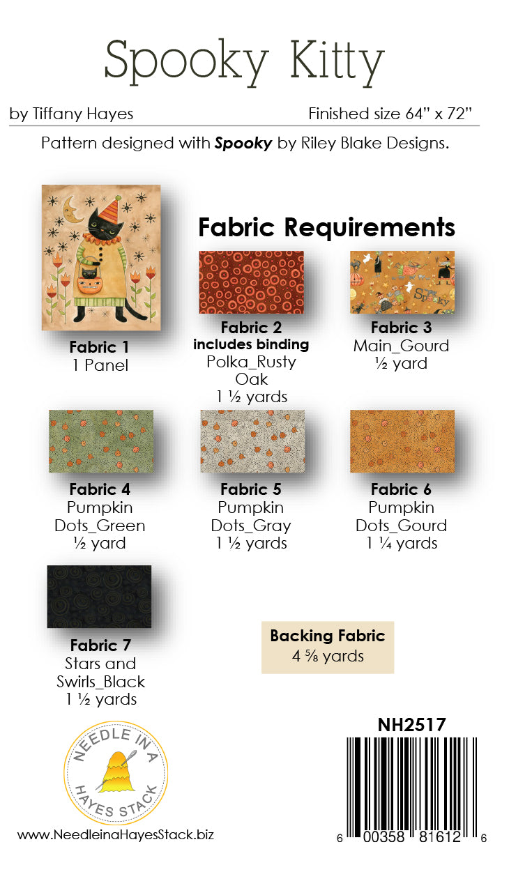 Riley Blake Designs Spooky Kitty Quilt Pattern P214-SPOOKYKITTY