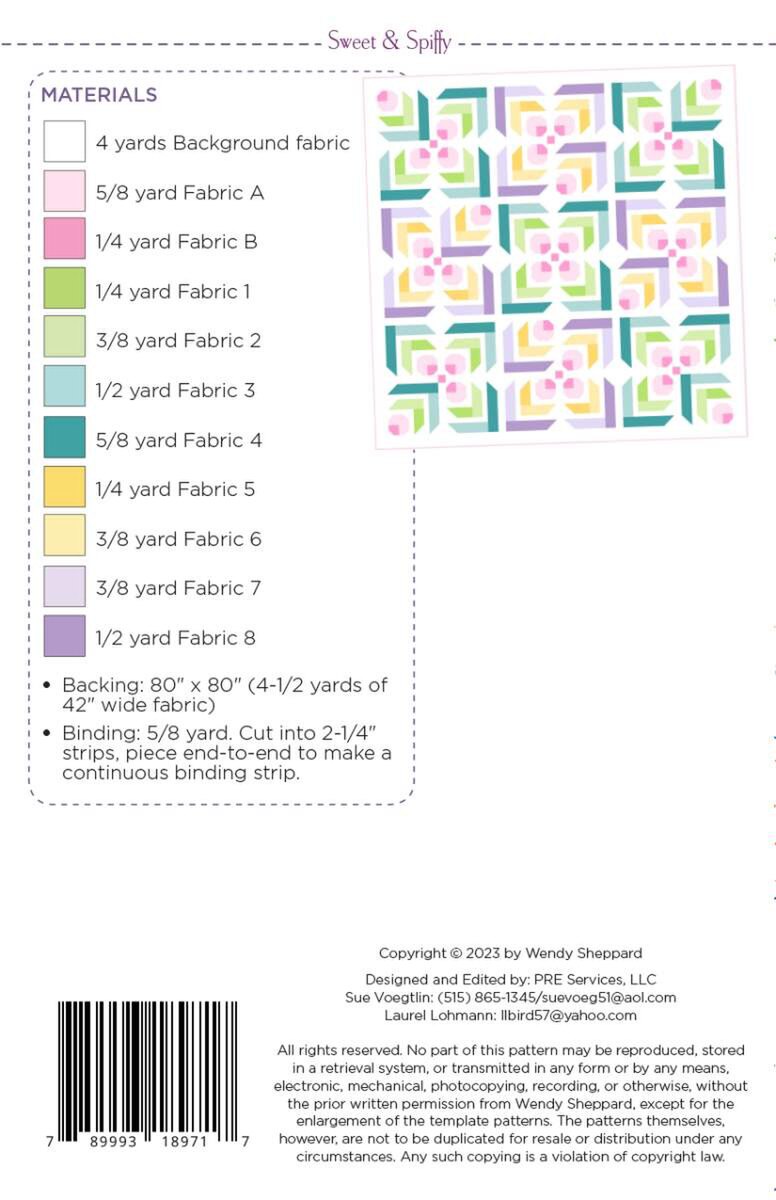 Riley Blake Designs Sweet & Spiffy Quilt Pattern P180-SWEETSPIFFY