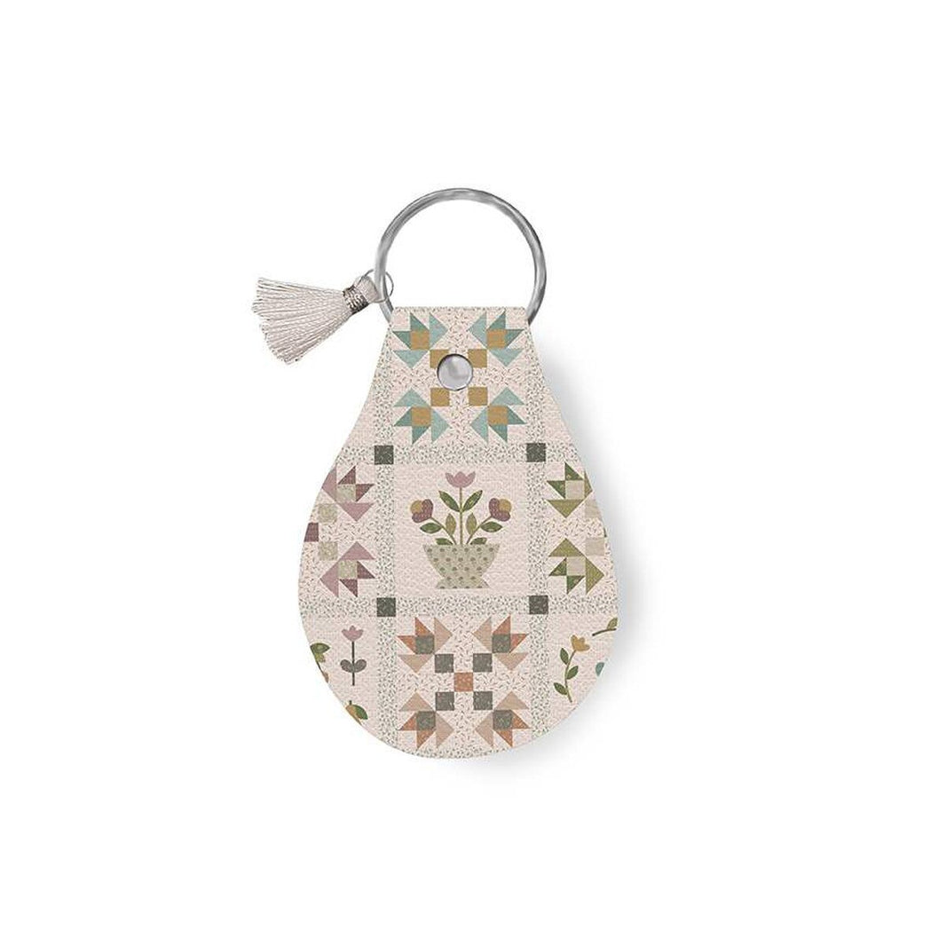 Riley Blake Designs Threads of Grace Leather Circle Key Chain STLR-455 ...