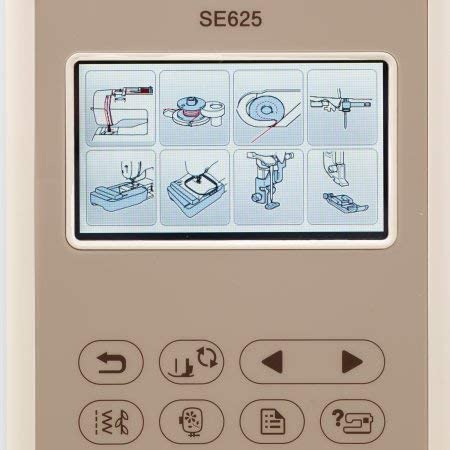 image of the Brother RSE625 Sewing and Embroidery Machine screen