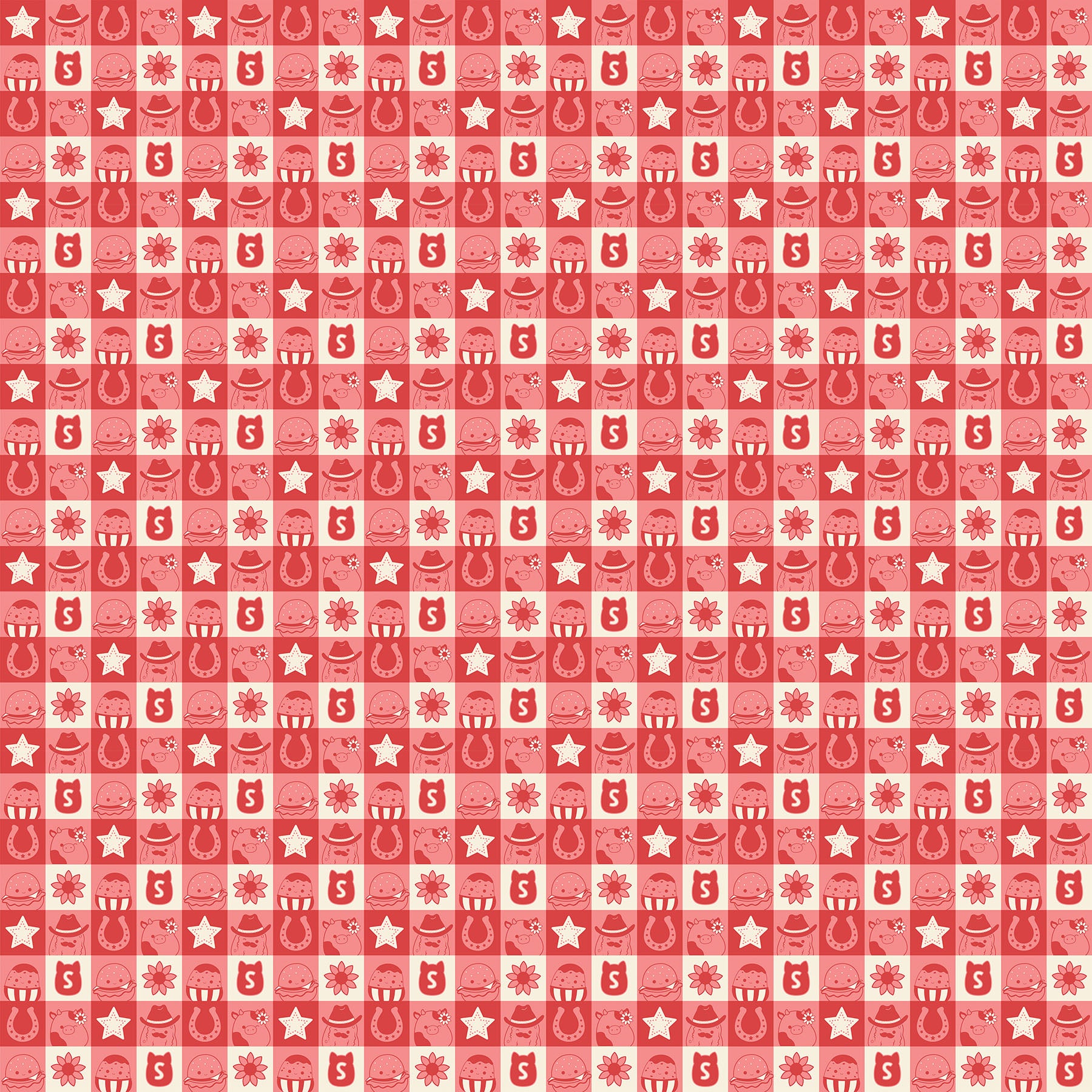 Fabric Northcott Red Check Rodeo by the Quarter Yard SQ1052-24