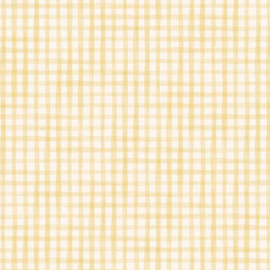Fabric Dear Stella Maize Check It Out Small Wonder by the Quarter Yard D3717-MAIZE