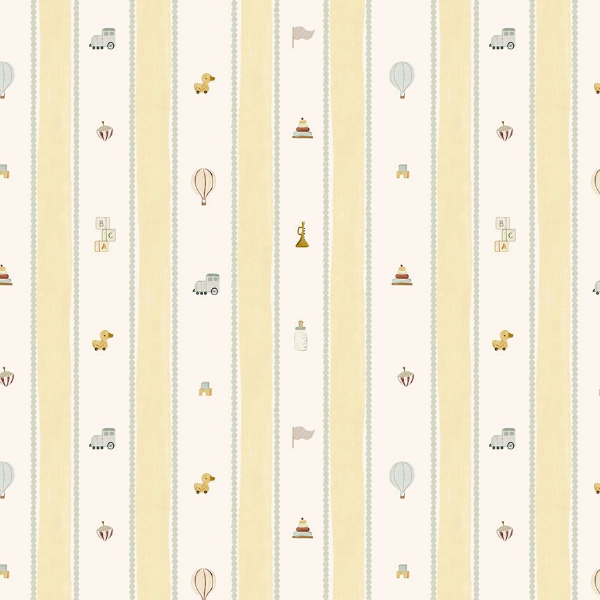 Fabric Dear Stella Multi Heirloom Wallpaper Small Wonder by the Quarter Yard D3719-MULTI