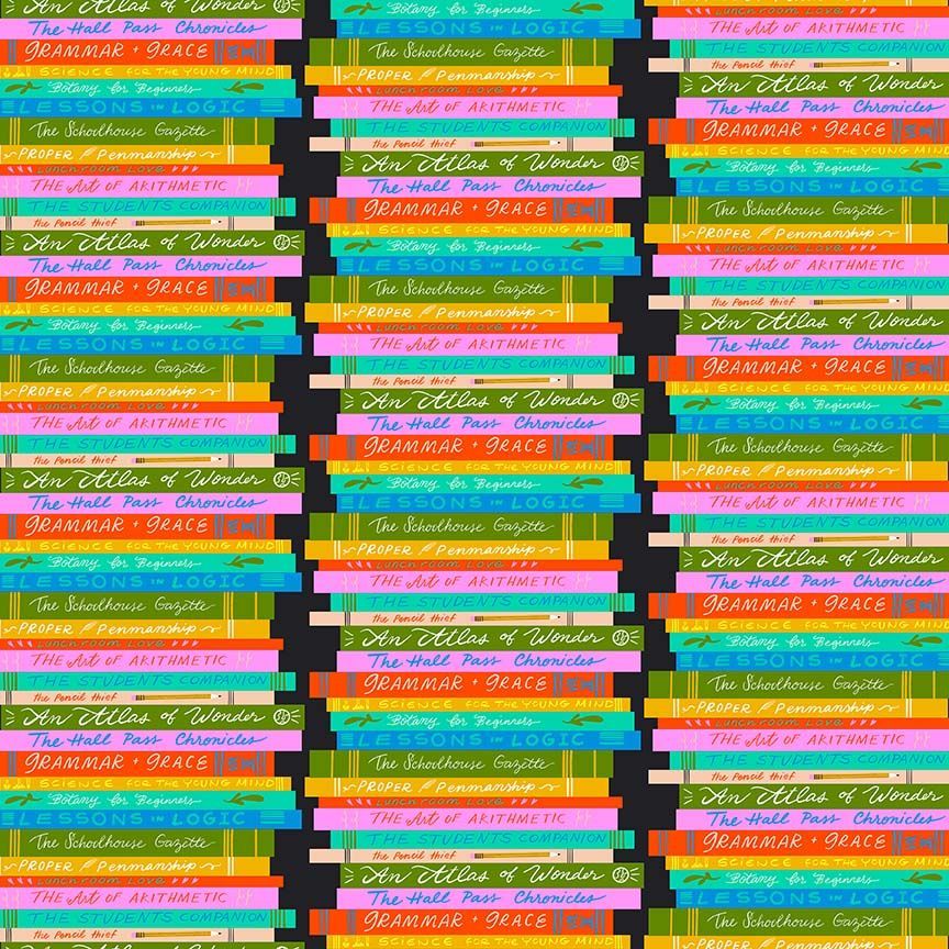 Fabric Dear Stella Multi Lessons in Logic Hall Pass by the Quarter Yard DFG3621-MULTI
