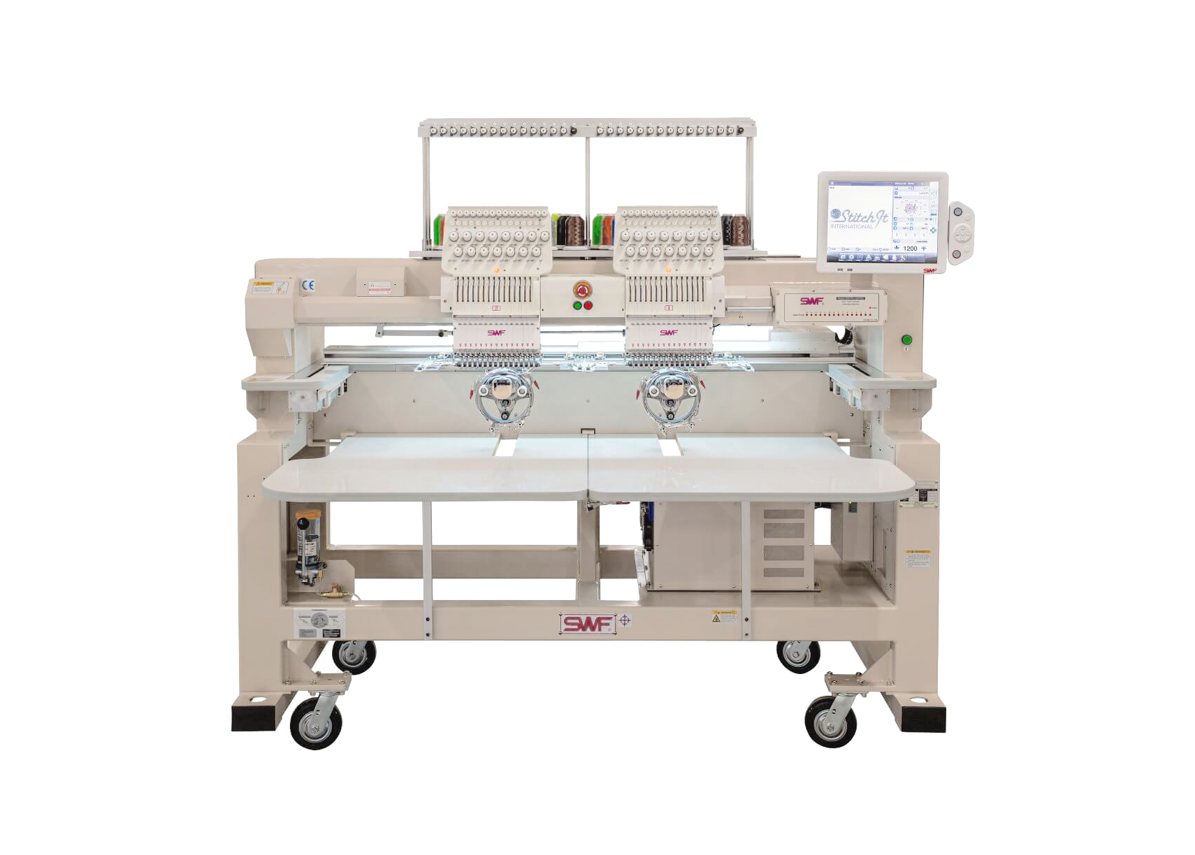 SWF KS-UK1502-45 15 Needle Two Head Wide Area Commercial Embroidery Machine