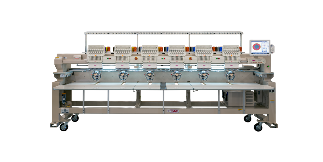 SWF KS-UK1506-45 15 Needle Six Head Wide Area Commercial Embroidery Machine