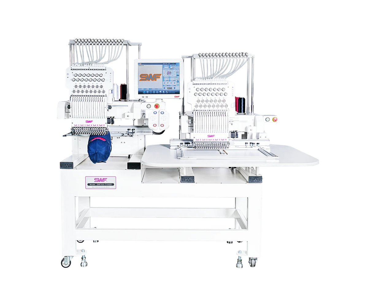 Swf Box Machine SWF KX-T1502D 15 Needle Dual Head Embroidery Machine – World Weidner