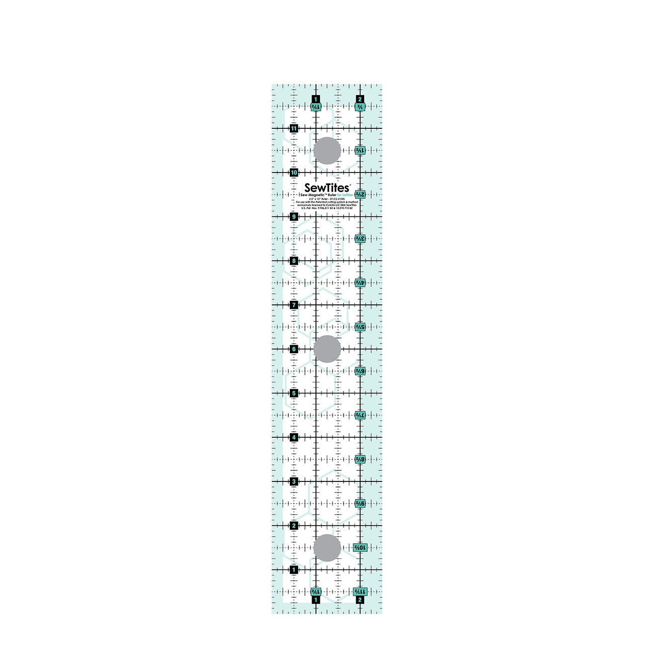 SewTites Sew Magnetic 2.5x12.5" Ruler Left Handed ST-CS-212RL
