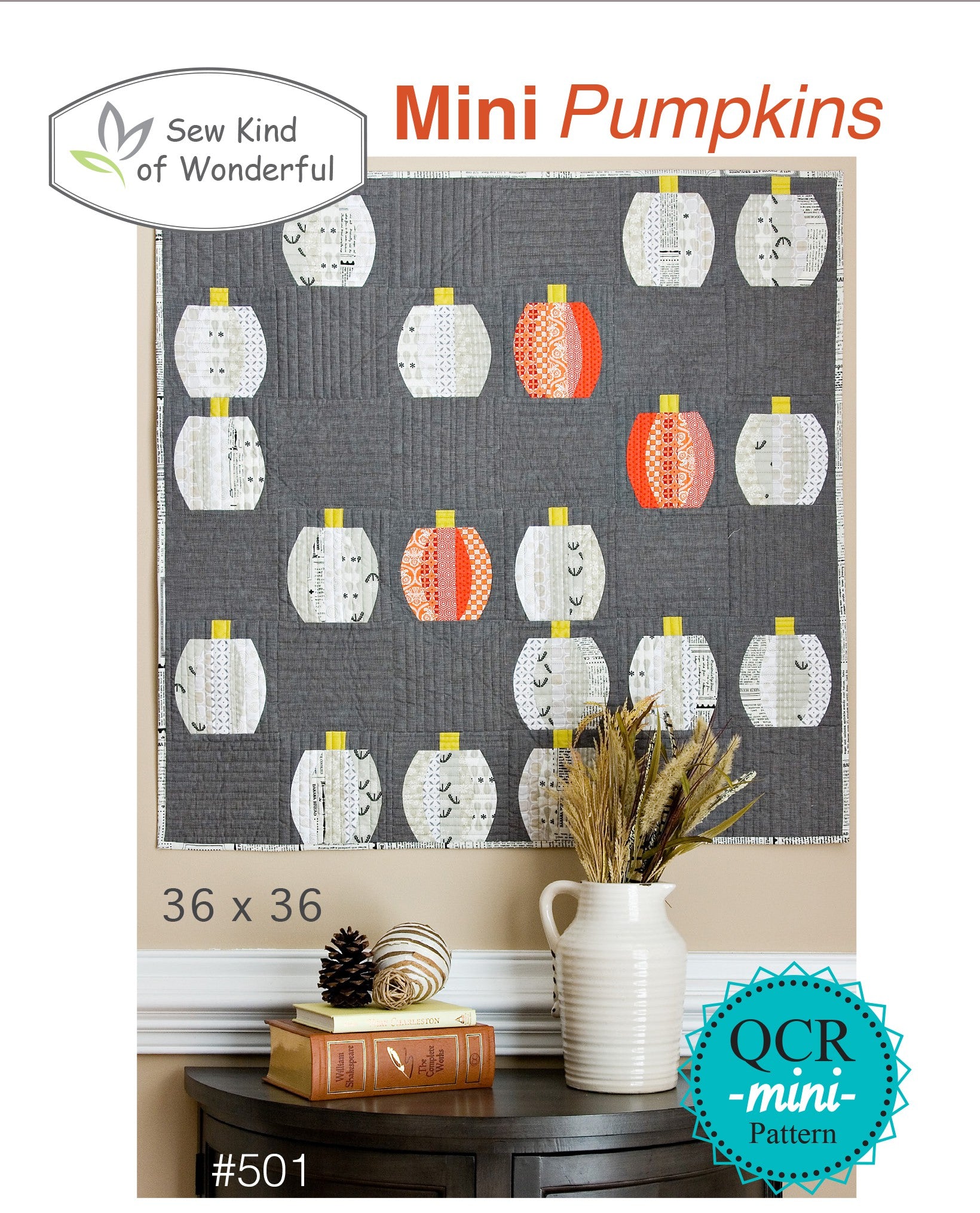Sew Kind of Wonderful Mini Pumpkins QCR Mini Quilt Pattern SKW501