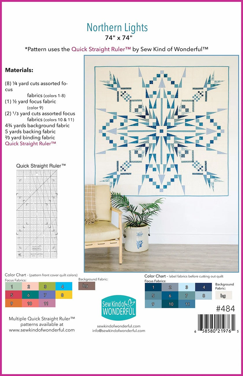 Sew Kind of Wonderful Northern Lights QSR Quilt Pattern SKW484
