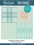 Sew Steady ruler quilting booklet with geometric designs on a blue background